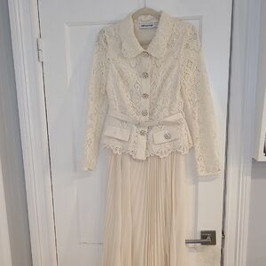 Self-Portrait Ivory Lace Midi Dress